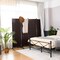 4-Panel Foldable Room Divider Privacy Screen with Steel Frame